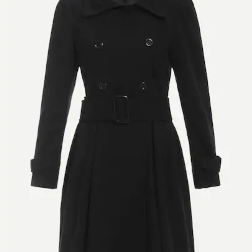 Black long warm winter coat